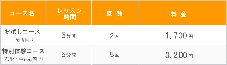 ペルシャ語会話電話レッスンの体験料金